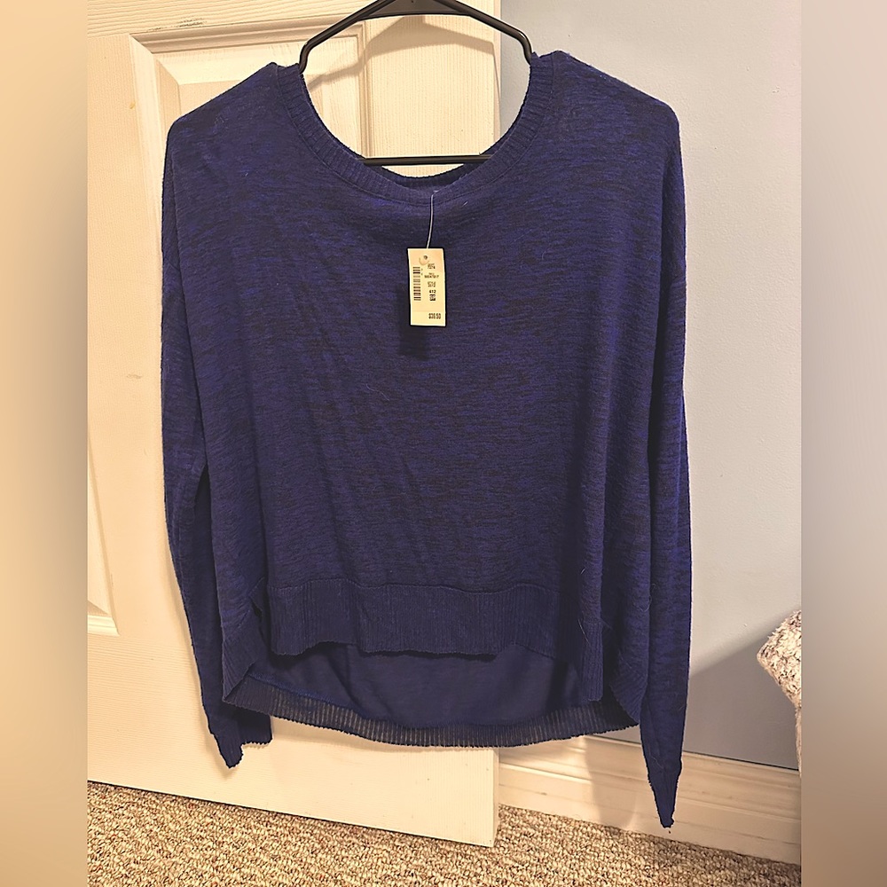 Navy Blue long Sleeve Top